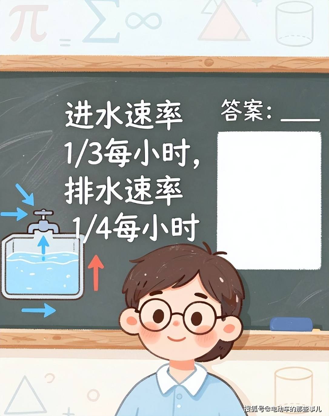 原創小學經典水池進出水問題！看似簡單超多孩子做錯，吃透一題通一類