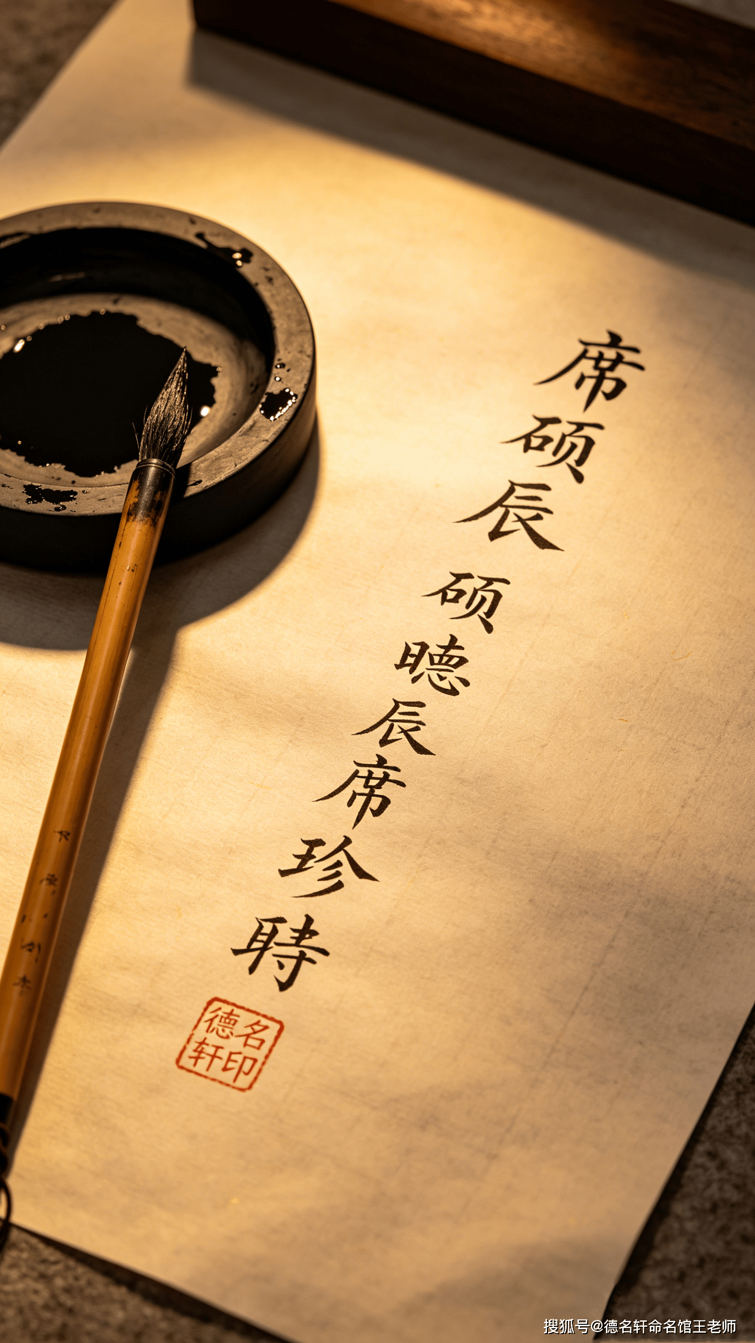原創2026年寶寶起名案例 第5724案例 席碩辰：碩德映辰，席珍待聘