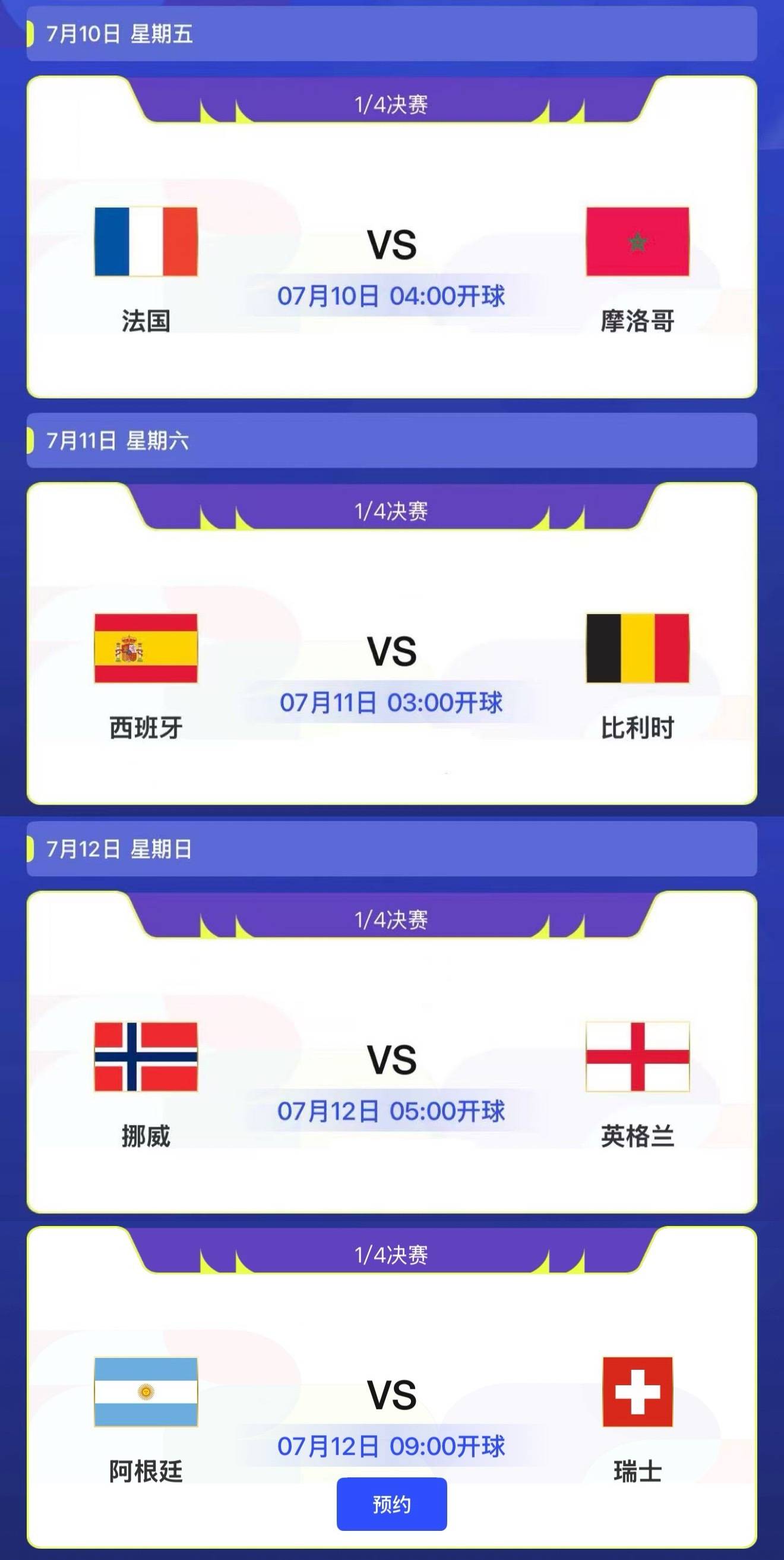 收藏！世界盃8強對陣圖、比賽時間