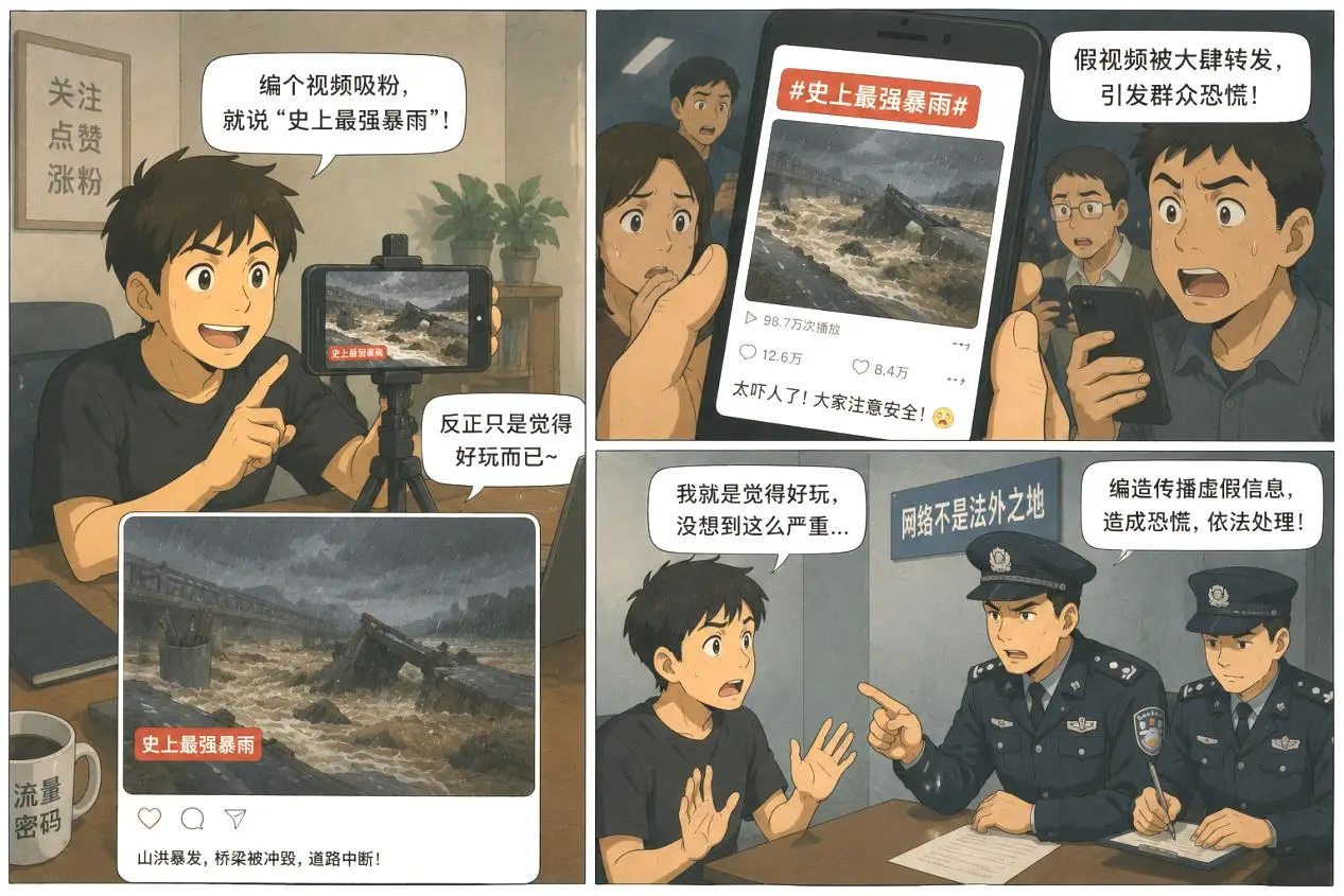 擅自折返、網上造謠、進山看水……暴雨預警期間，這四類行為觸犯法律