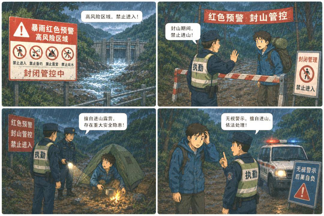 擅自折返、網上造謠、進山看水……暴雨預警期間，這四類行為觸犯法律
