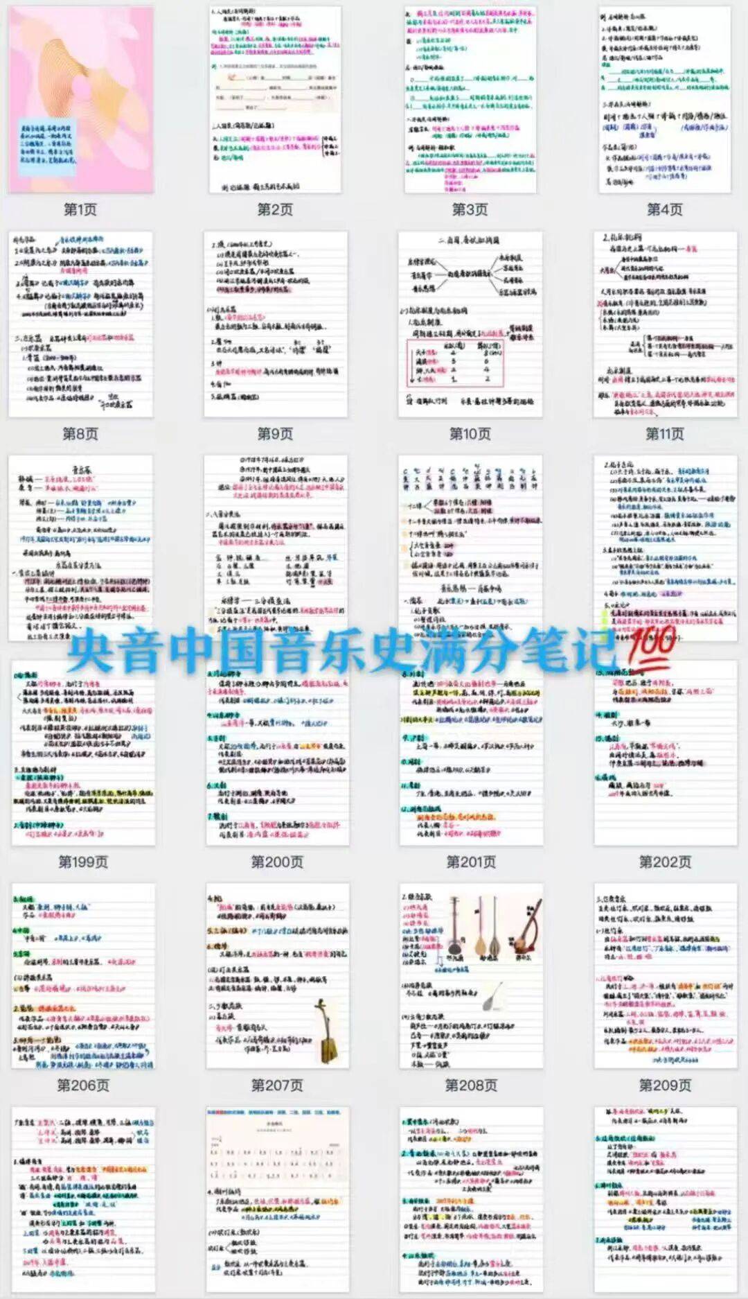 央院中國音樂史考研滿分筆記
