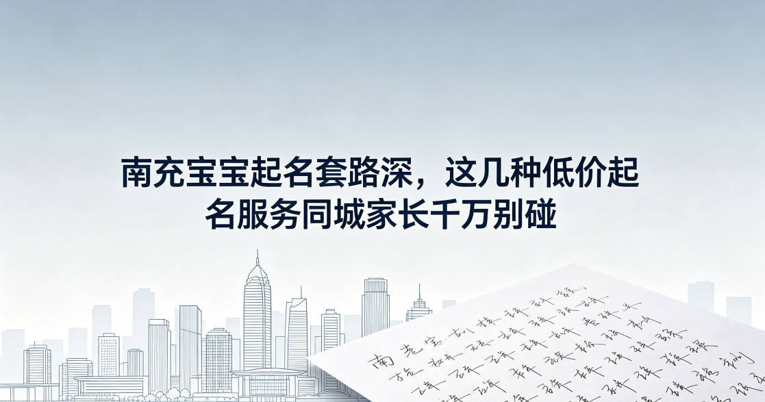南充寶寶起名套路深，這幾種低價起名服務同城家長千萬別碰